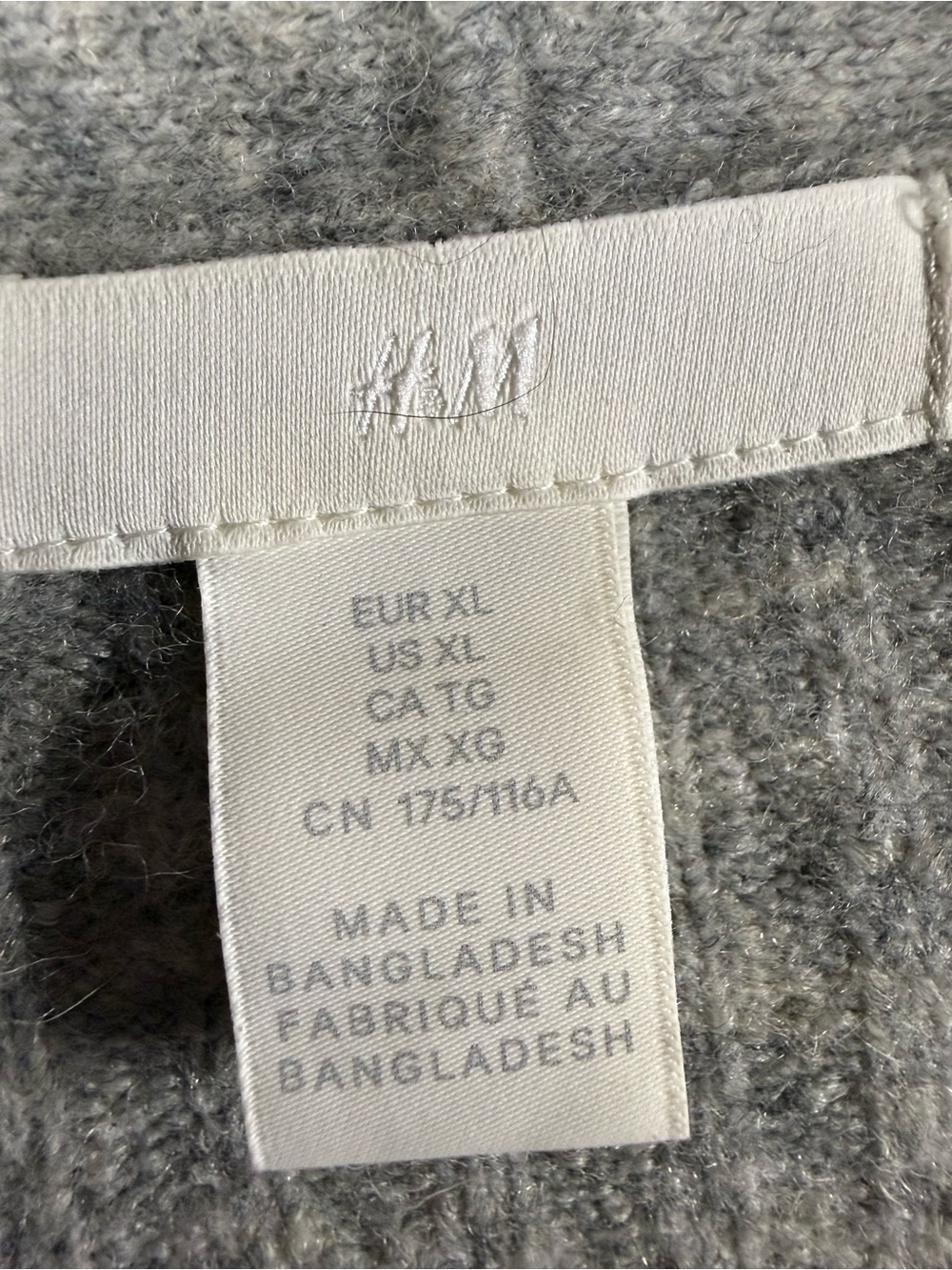 H&M Ribbed Open-Front Cardigan - Gray - Picture 4 of 4